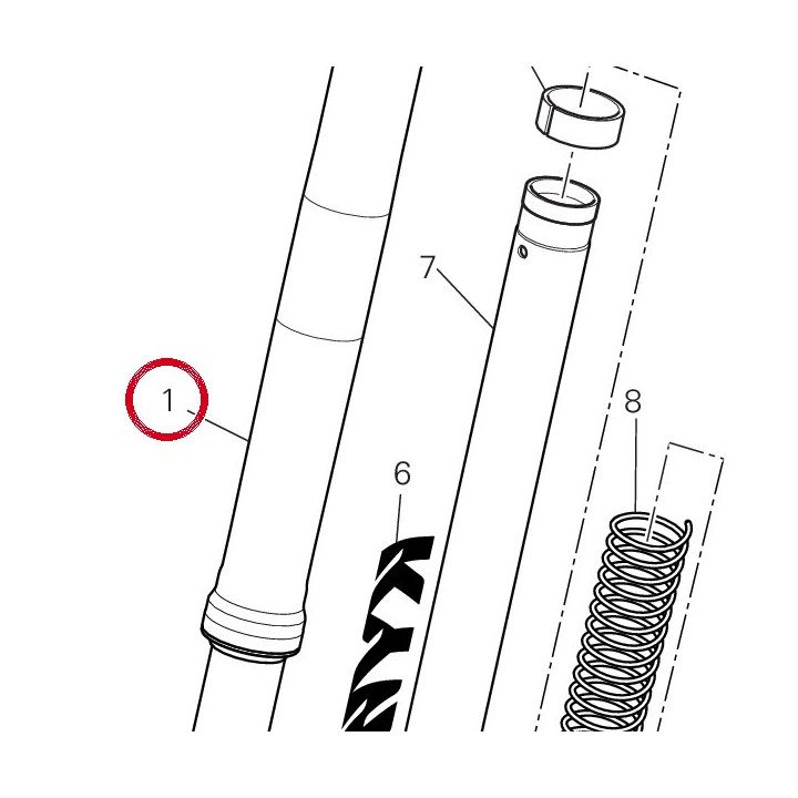 Fourche complète droit — réf. 34421421B | Ducati Store