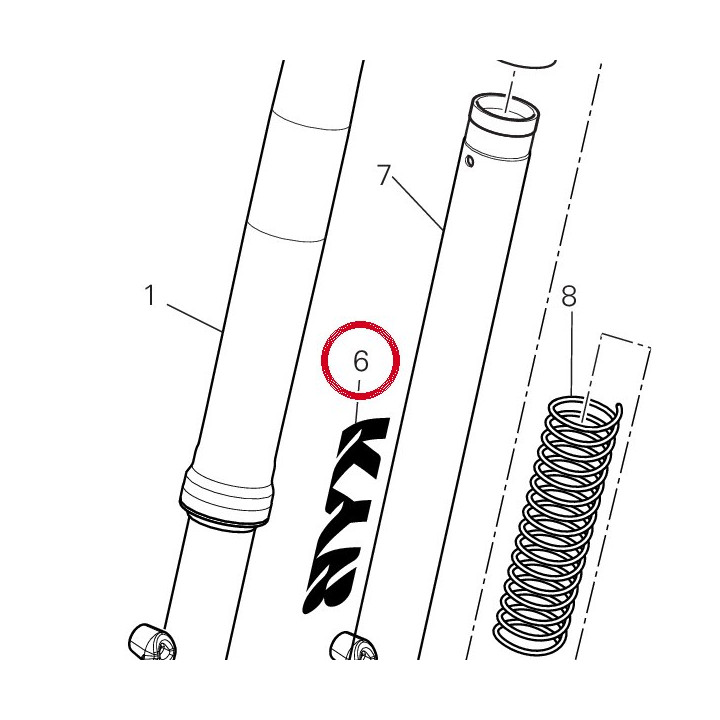 Decalcomanie "kyb" 4384B041A — réf. 4384B041A | Ducati Store