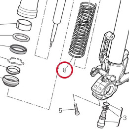 Ressort fourche 34915161A — réf. 34915161A | Ducati Store