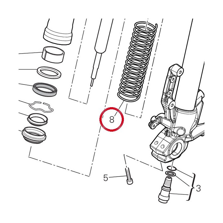 Ressort fourche 34915161A — réf. 34915161A | Ducati Store