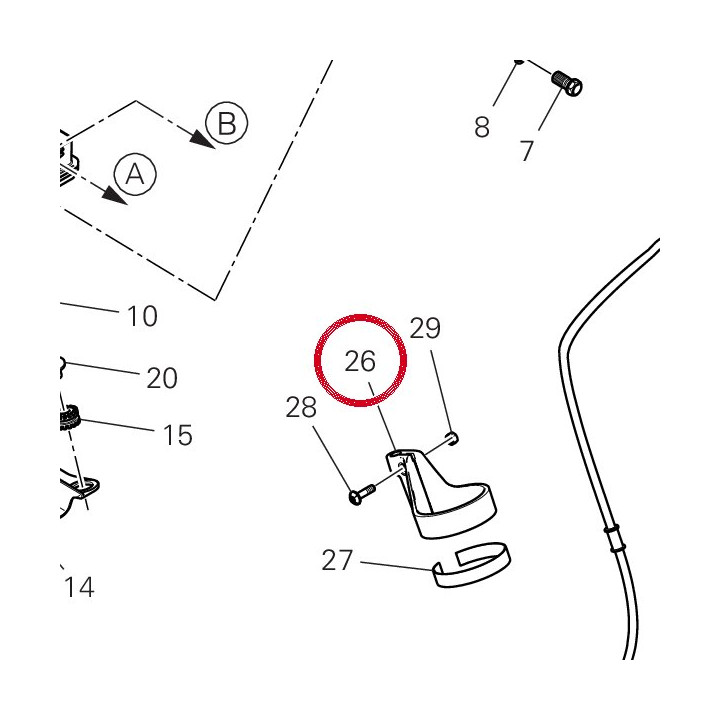 Support tuyau frein — réf. 8291R601A | Ducati Store
