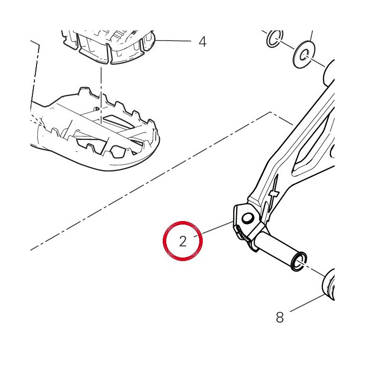 Gearchange control lever — réf. 45623741AA | Ducati Store