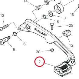 Ensemble levier frein — réf. 45721322AA | Ducati Store