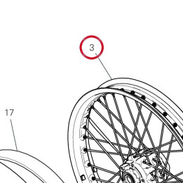 Jante de roue avant — réf. 50122981CA | Ducati Store