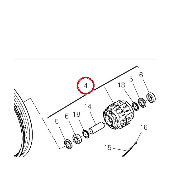 Mozzo anteriore (ensemble) — réf. 16220911AA | Ducati Store