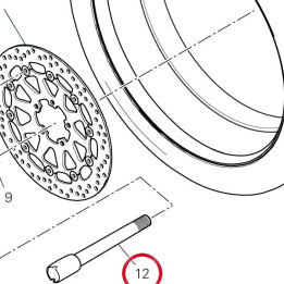 Pivot roue avant 81910941BA — réf. 81910941BA | Ducati Store