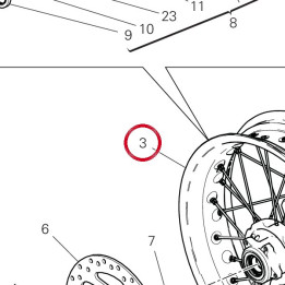 Jante de roue arrière — réf. 50222521DA | Ducati Store