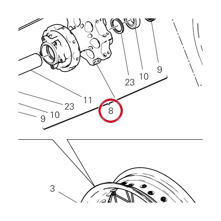 Mozzo posteriore — réf. 16220921AA | Ducati Store