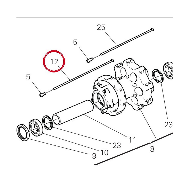 Rayon roue 49610221BA — réf. 49610221BA | Ducati Store