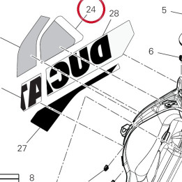 Decalco serbatoio dx V21Q — réf. 4381H951A | Ducati Store