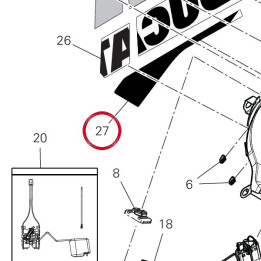 Decalco serbatoio dx V21Q — réf. 4381H981A | Ducati Store