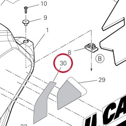 Decalco serbatoio dx V21Q — réf. 4381I051A | Ducati Store