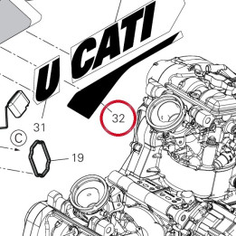 Decalco serbatoio sx V21Q — réf. 4381I071A | Ducati Store