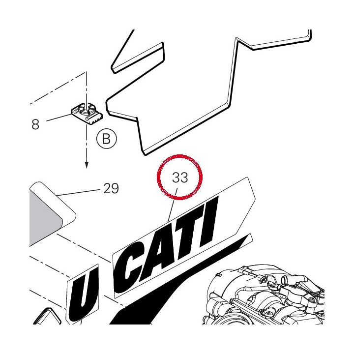 Decalcomanie gauche — réf. 4381L071A | Ducati Store