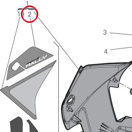 Decalcomanie droite — réf. 4381I001A | Ducati Store