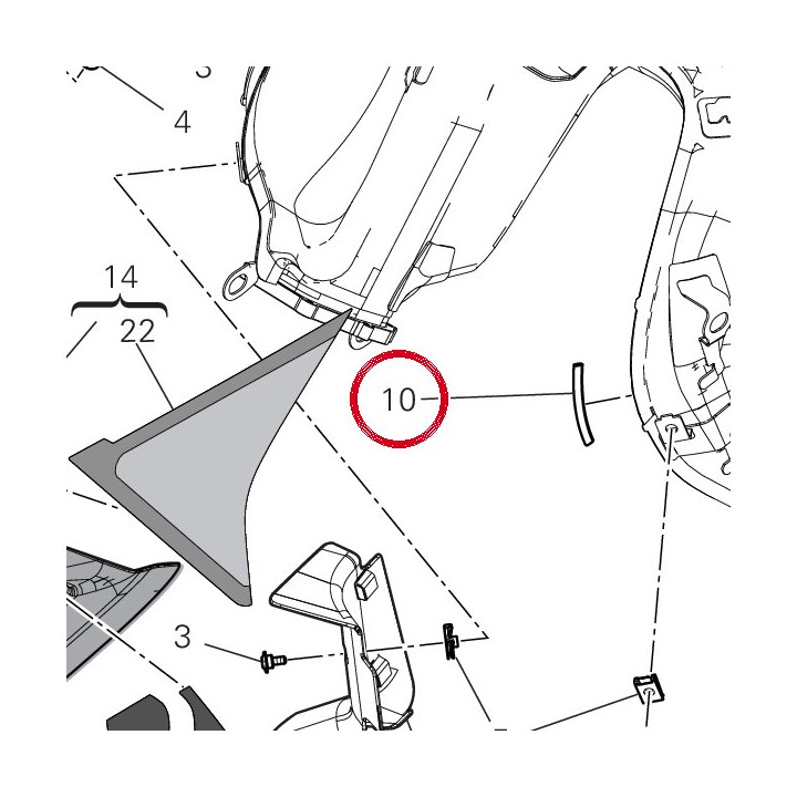 Gommino antitaglio 76417701A — réf. 76417701A | Ducati Store