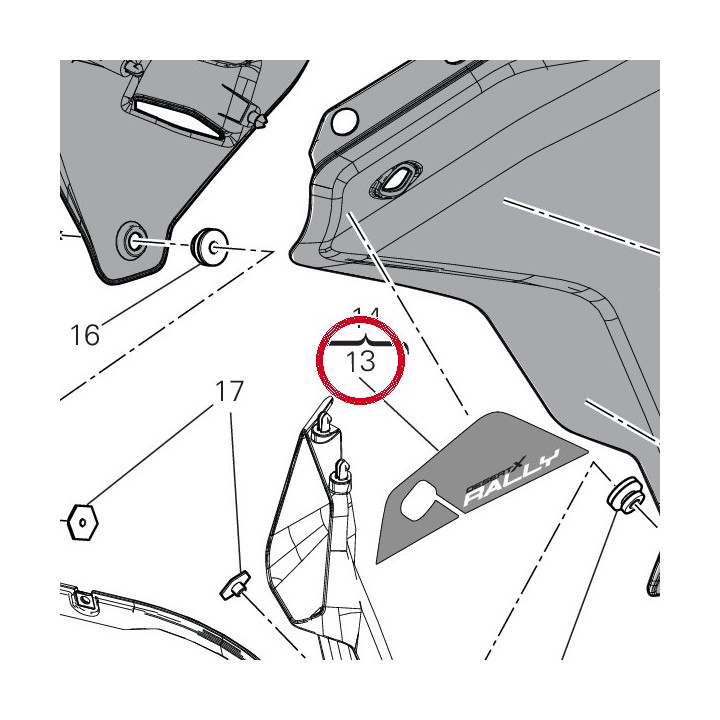 Decalcomanie gauche — réf. 4381I081A | Ducati Store