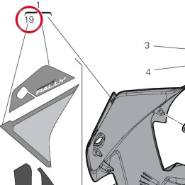 Decalcomanie carene droite — réf. 4381I011A | Ducati Store