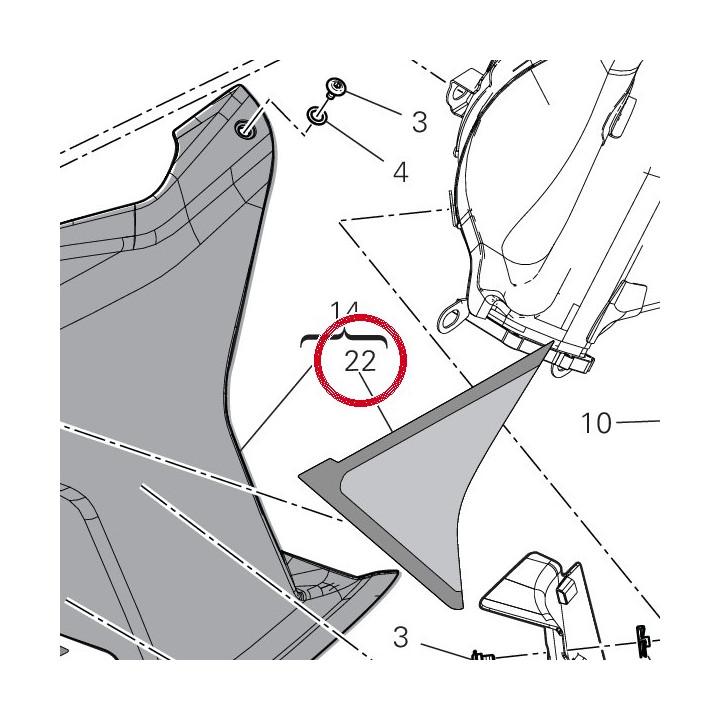 Decalcomanie gauche — réf. 4381I091A | Ducati Store
