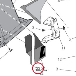 Decalcomanie carene gauche — réf. 4381I121A | Ducati Store