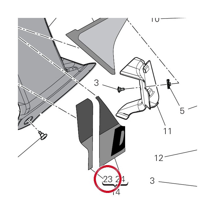 Decalcomanie carene gauche — réf. 4381I121A | Ducati Store