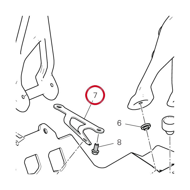 Staffa anteriore nera — réf. 97312351AA | Ducati Store