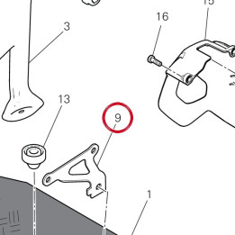 Bride gauche 8301P001AA — réf. 8301P001AA | Ducati Store