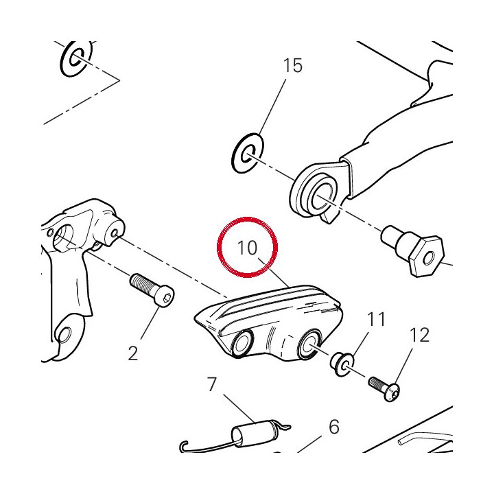 Patin chaîne inférieure — réf. 44712921A | Ducati Store