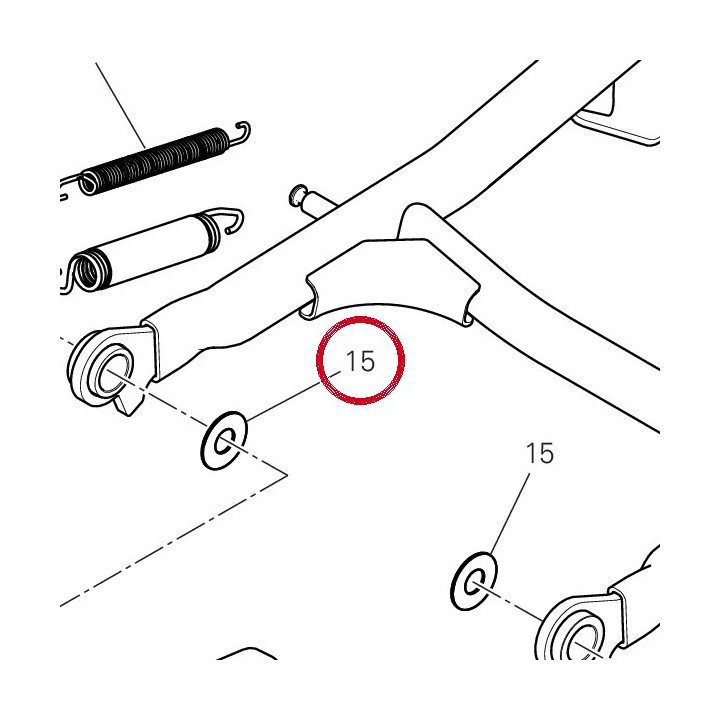 Rondelle 12.2X25X1 85212341A — réf. 85212341A | Ducati Store
