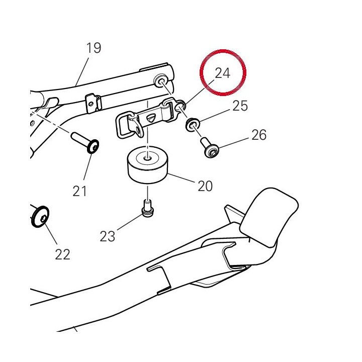 Agrafe béquille centrale — réf. 75910481A | Ducati Store