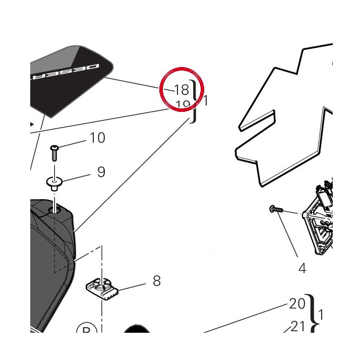 Decalcomanie de réservoir — réf. 4381L361A | Ducati Store