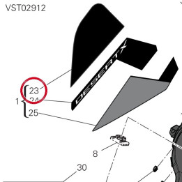 Decalco serbatoio sup dx — réf. 4381L231A | Ducati Store
