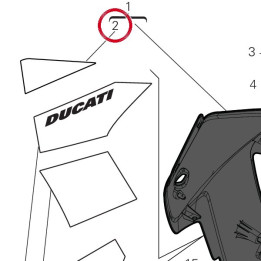 Decalcomanie droite — réf. 4381L341A | Ducati Store
