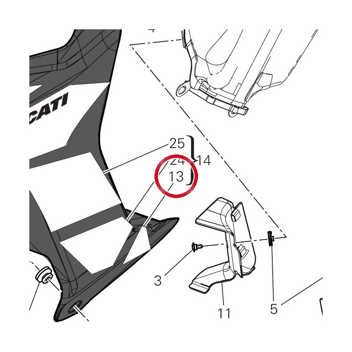 Decalcomanie gauche — réf. 4381M871A | Ducati Store