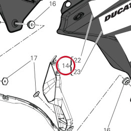 Carene gauche 480PC883AC — réf. 480PC883AC | Ducati Store