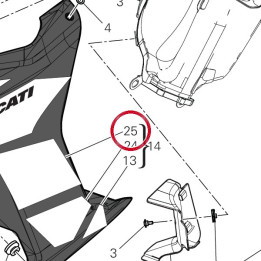 Decalcomanie gauche — réf. 4381M911A | Ducati Store