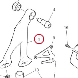 Bride gauche 8301A501AB — réf. 8301A501AB | Ducati Store