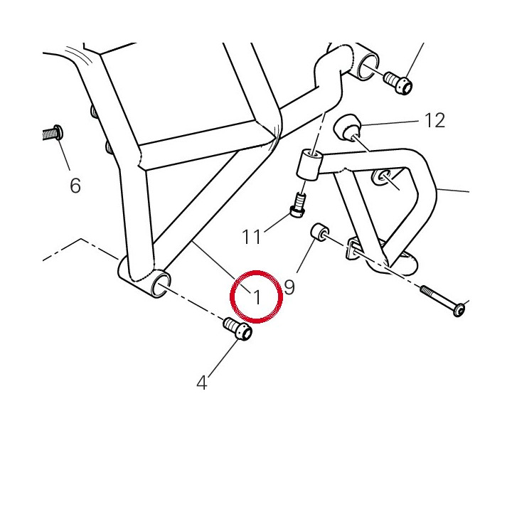 Protection gauche — réf. 96711931AB | Ducati Store