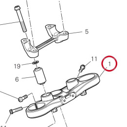 Tête de direction — réf. 34112351AA | Ducati Store