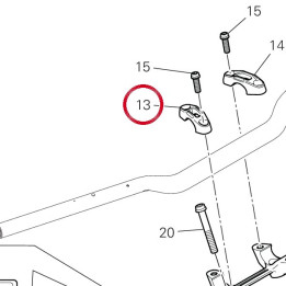 Cavalier guidon, supérieur — réf. 36016491AA | Ducati Store