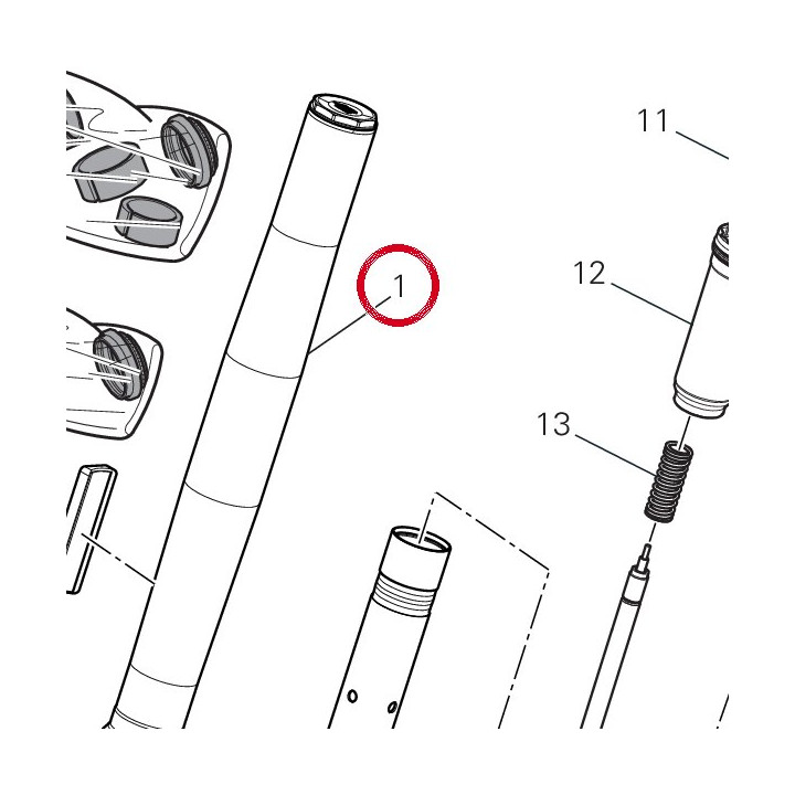 Fourche complète droit — réf. 34421613A | Ducati Store