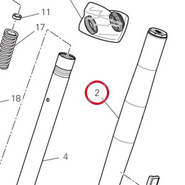 Fourche complète gauche — réf. 34521611B | Ducati Store