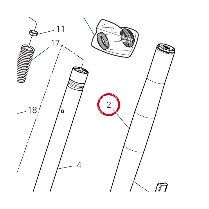 Fourche complète gauche — réf. 34521611B | Ducati Store