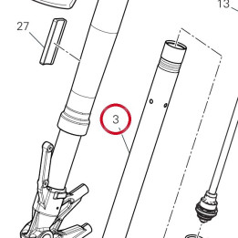 Unité pied de forche + — réf. 34915641A | Ducati Store