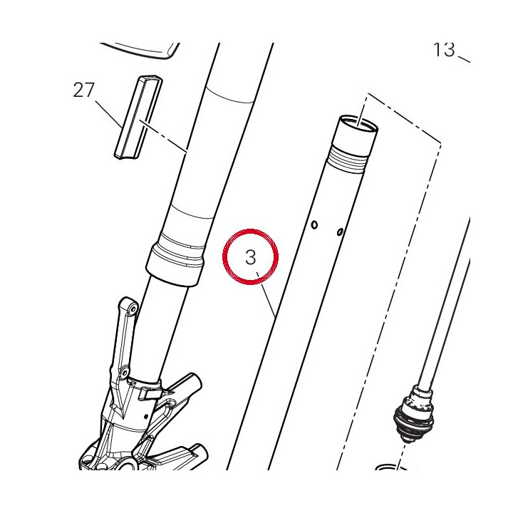 Unité pied de forche + — réf. 34915641A | Ducati Store