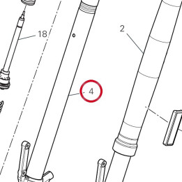 Unité pied de forche + — réf. 34915531A | Ducati Store