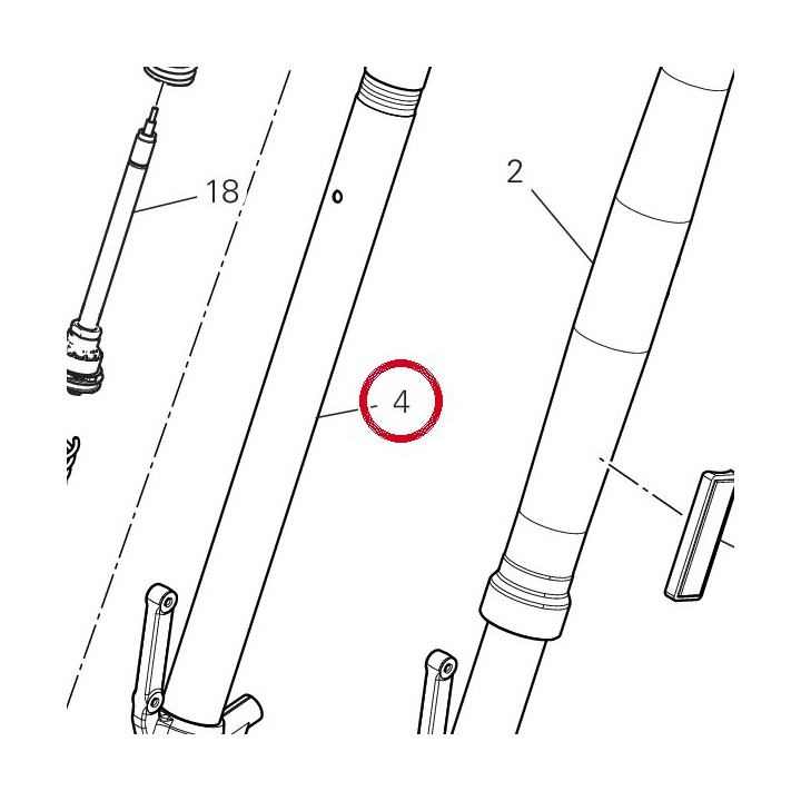 Unité pied de forche + — réf. 34915531A | Ducati Store