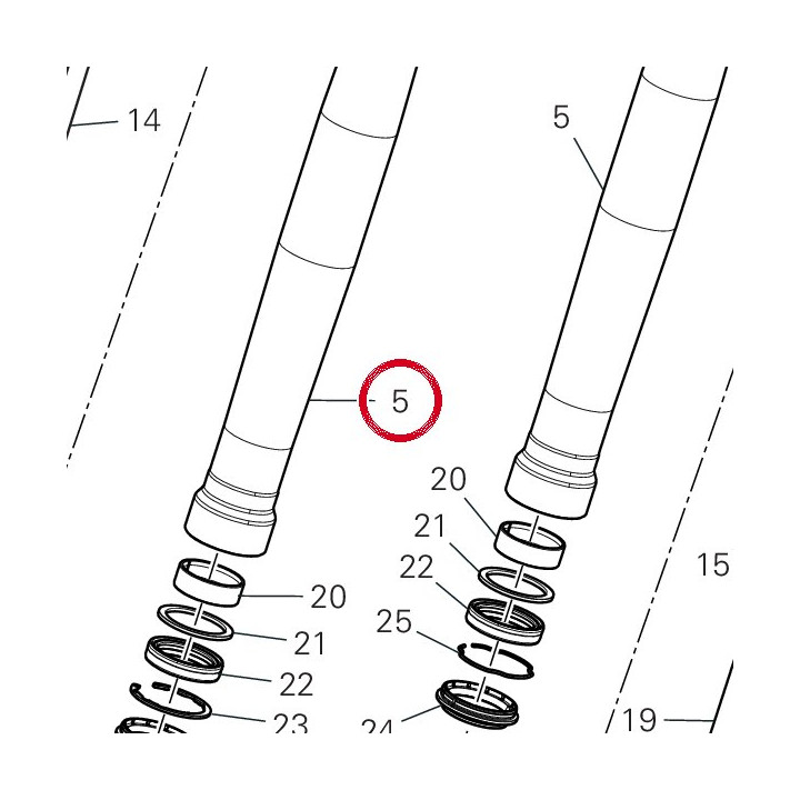 Tube porteur 34915541A — réf. 34915541A | Ducati Store