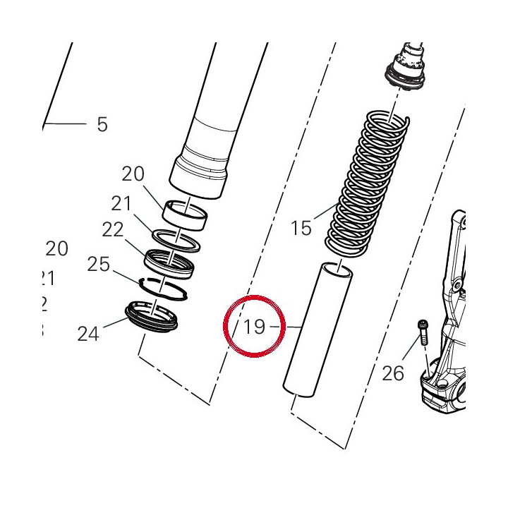 Tube de precharge 34915621A — réf. 34915621A | Ducati Store