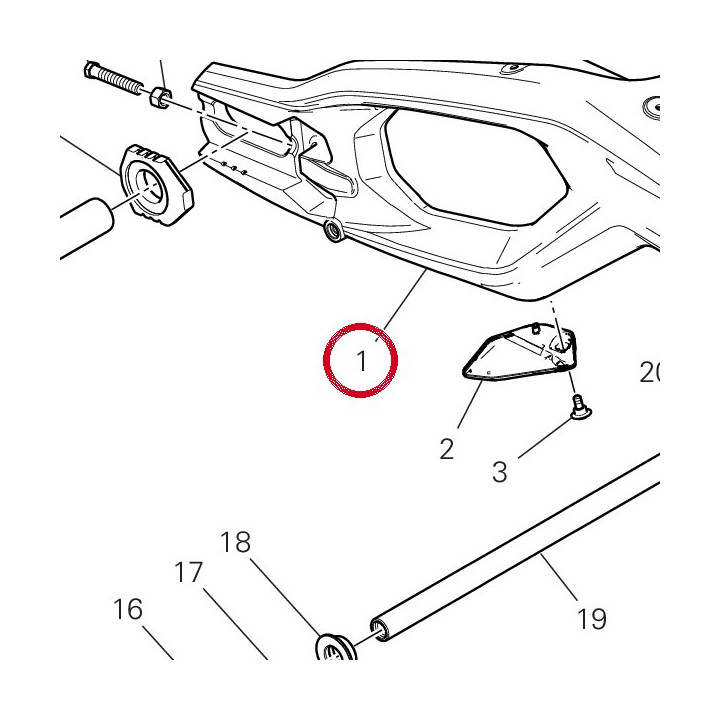 Bras oscillant arrière — réf. 37013981AA | Ducati Store